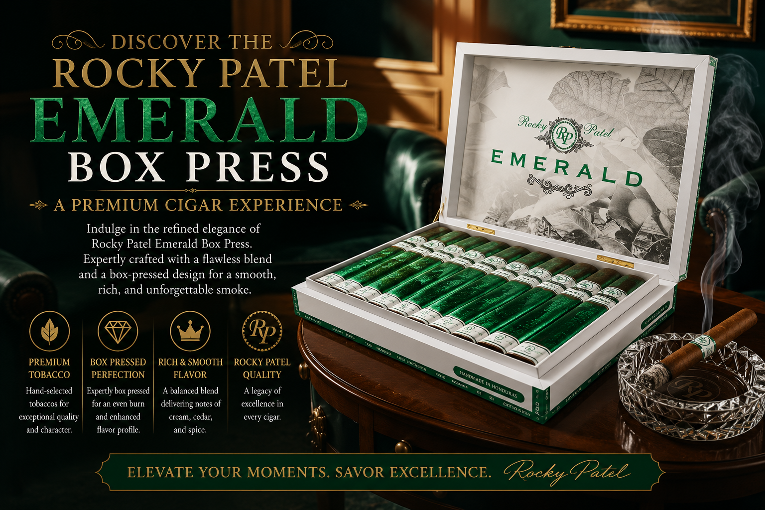 Discover the Rocky Patel Emerald Box Press: A Premium Cigar Experience