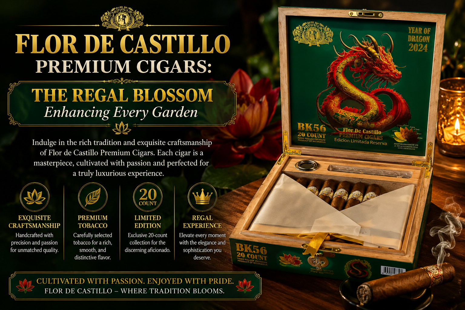 Flor de Castillo Premium Cigars: The Regal Blossom Enhancing Every Garden