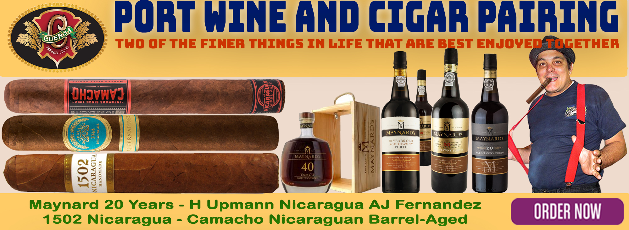 Port Wine and Cigar Pairing Maynard 20 Years Cuenca Cigars, Inc
