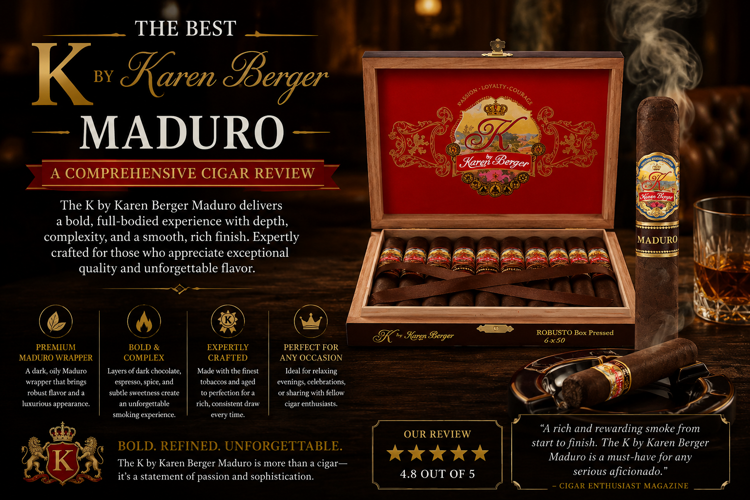 The Best K by Karen Berger Maduro: A Comprehensive Cigar Review