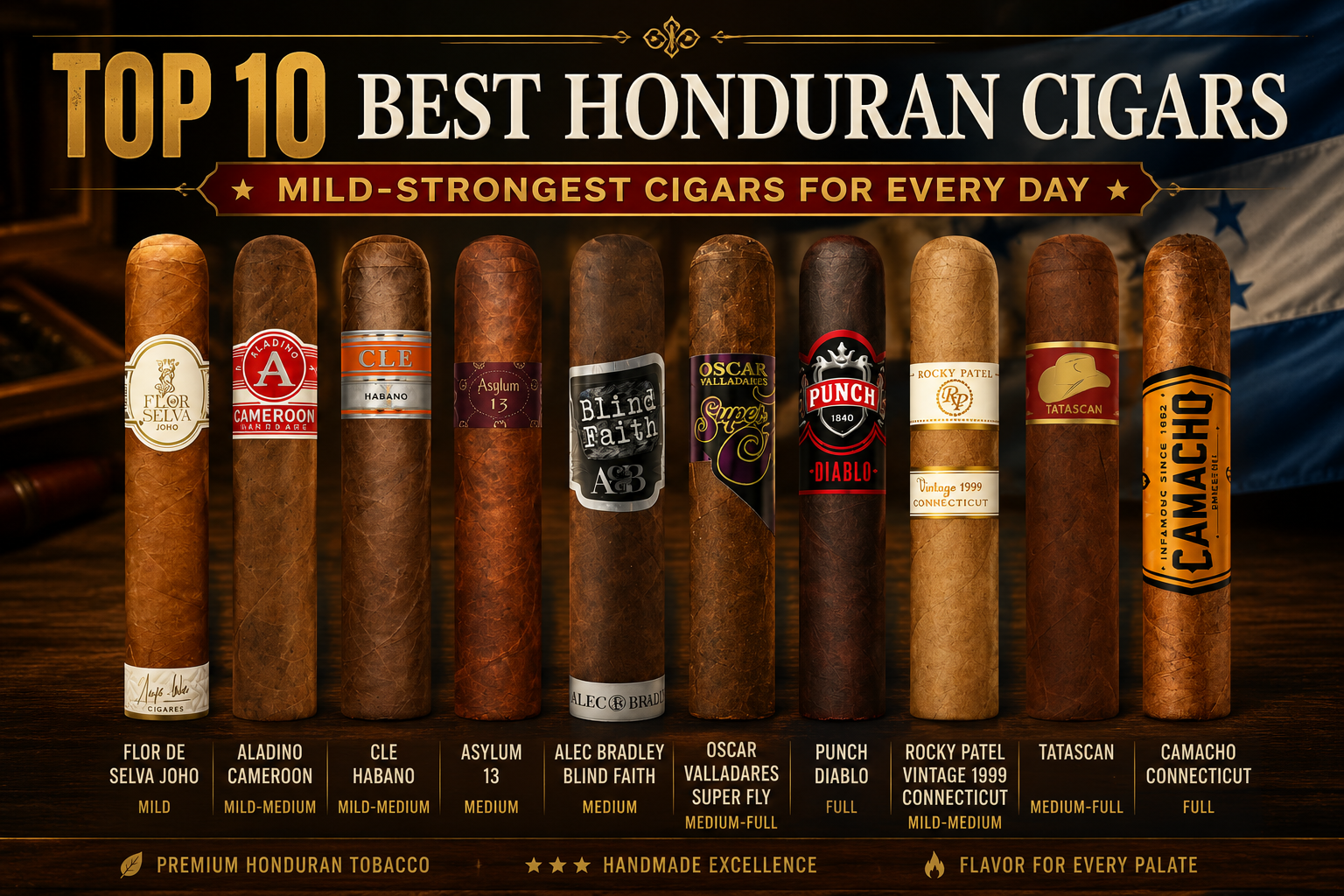 strongest tobacco Top 10 Best Honduran Cigars. Mild-Strongest Cigars for every day