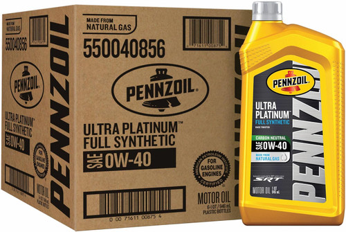 Pennzoil Ultra Platinum SRT 0W-40 Full Synthetic Engine Oil – 1 Quart (946mL)