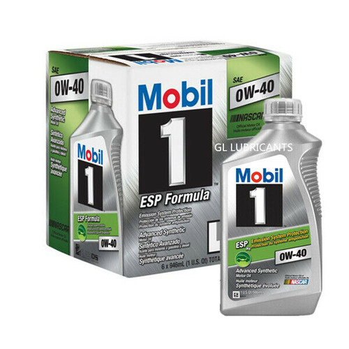 6 x QT Mobil 1 Fully Synthetic Engine Oil ESP Formula 0W-40 Chevrolet Corvettes
