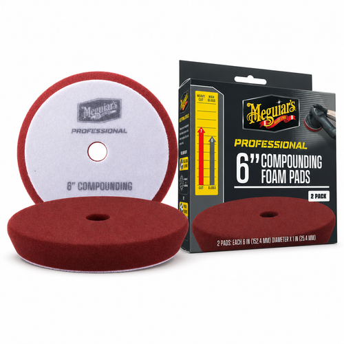 Meguiar's M6CFP2 Professional 6" Compounding Foam Pads 2 Pack Heavy Cut Polishin