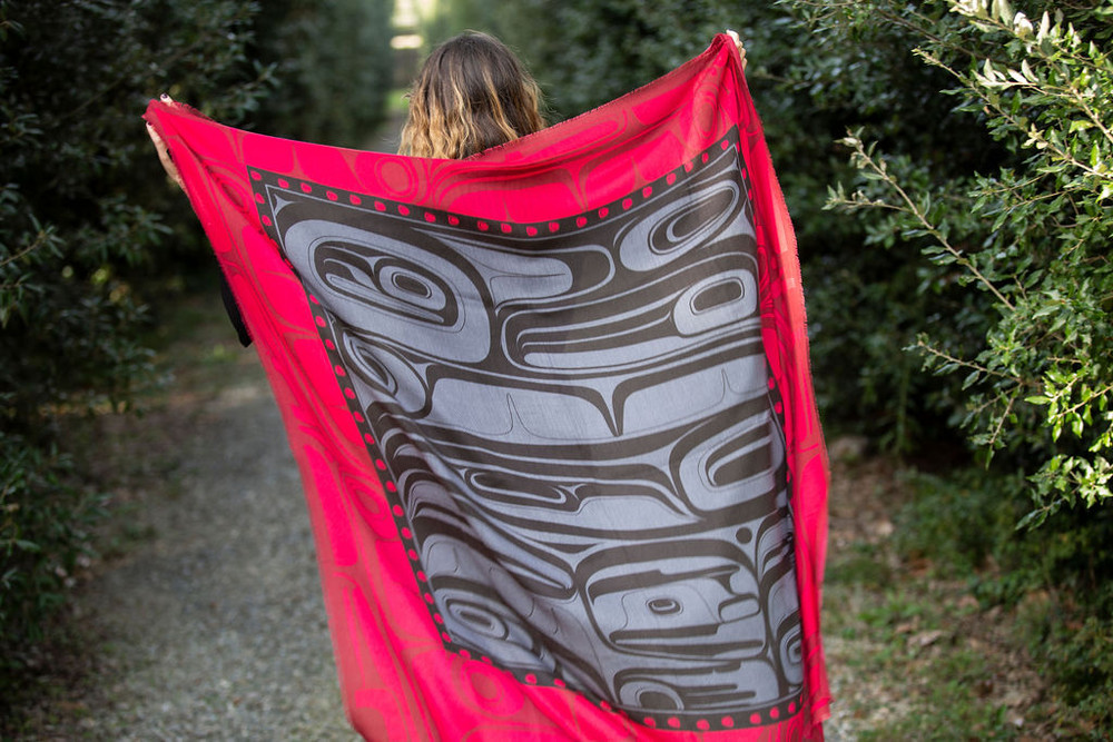 Raven Transforming Soft Poly Tribal Shawl Raven Transforming Soft Poly Tribal Shawl