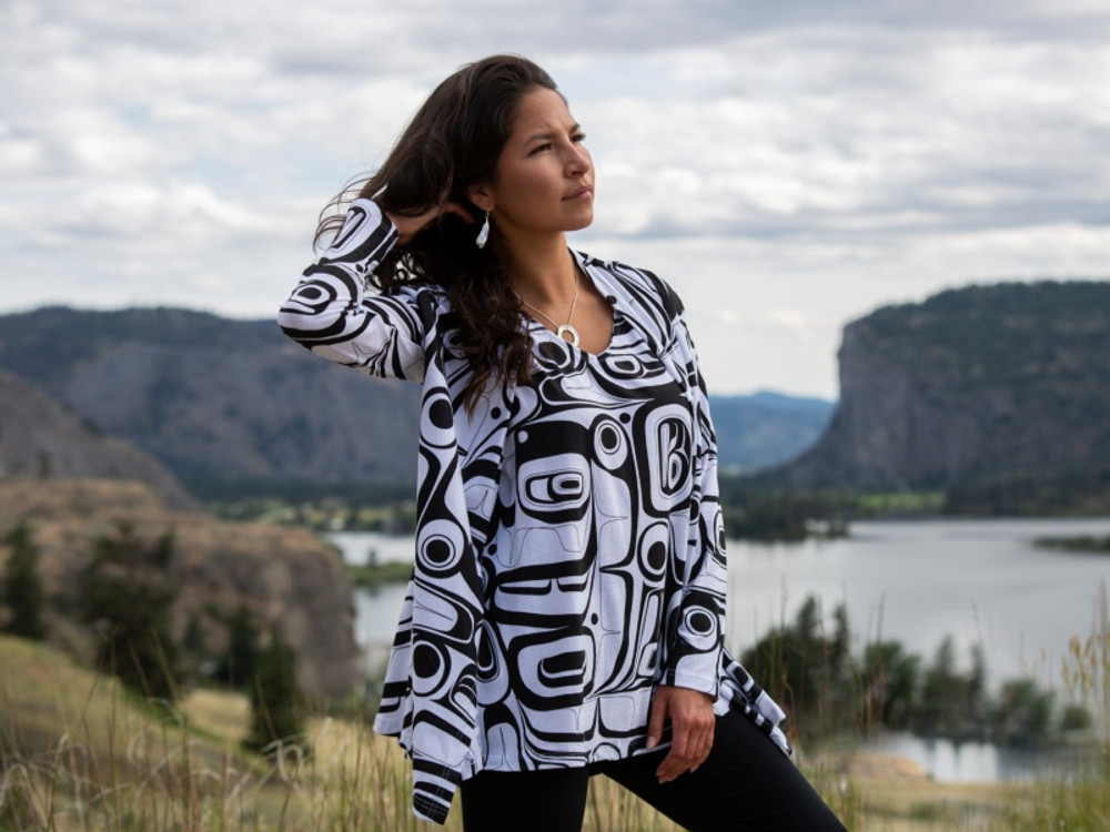 Black White Swing Coat and Tunic