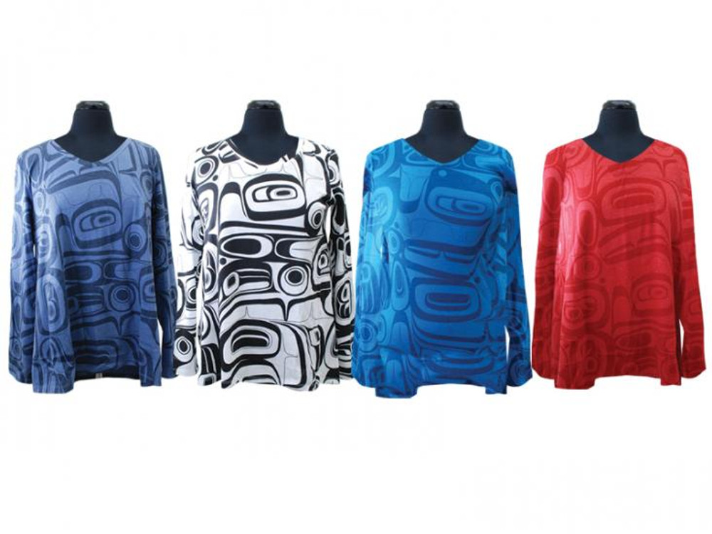 Kelly Robinson All Over Print Longsleeve Tunic-Raven Kelly Robinson All Over Print Longsleeve Tunic-Raven