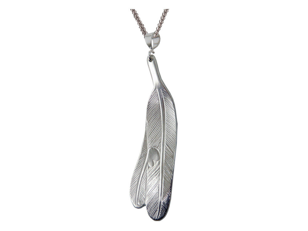 Silver Pewter Eagle Feather Pendant Silver Pewter Eagle Feather Pendant