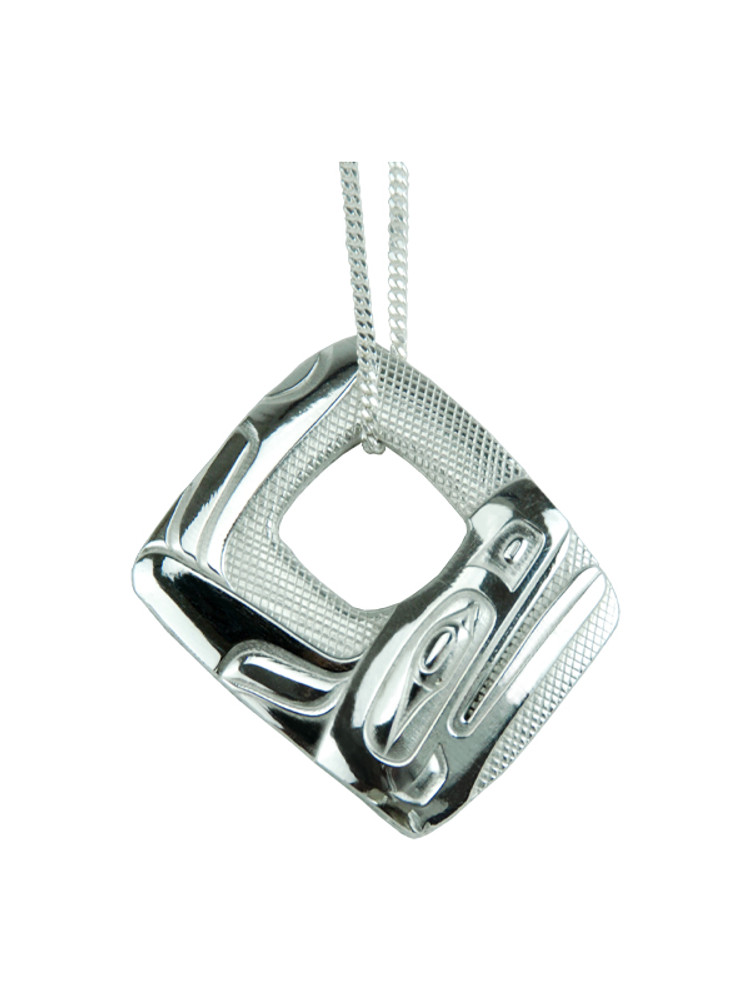 Silver Pewter Orca Pendant  Silver Pewter Orca Pendant