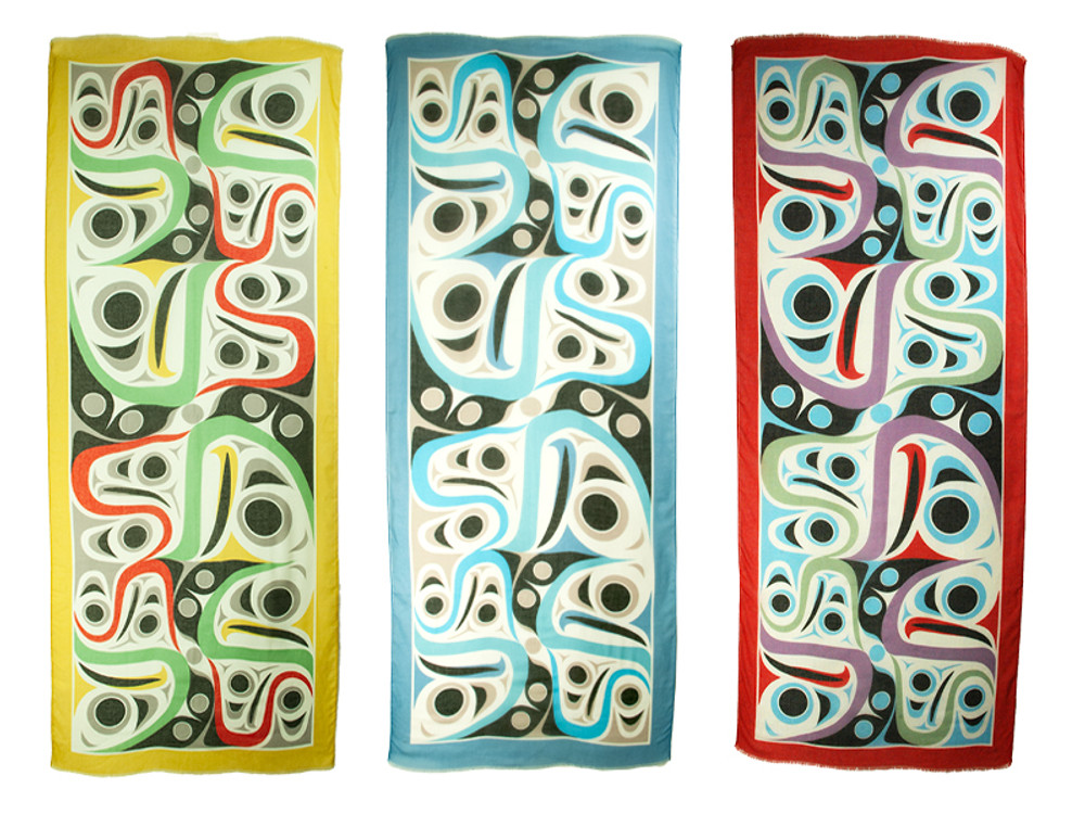 Jim Charlie Salmon Poly Woven Shawl  Jim Charlie Salmon Poly Woven Shawl