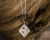 Silver Pewter Diamond Shaped Hummingbird Pendant Silver Pewter Diamond Shaped Hummingbird Pendant