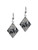  Silver Pewter Diamond Shaped Salmon Earrings