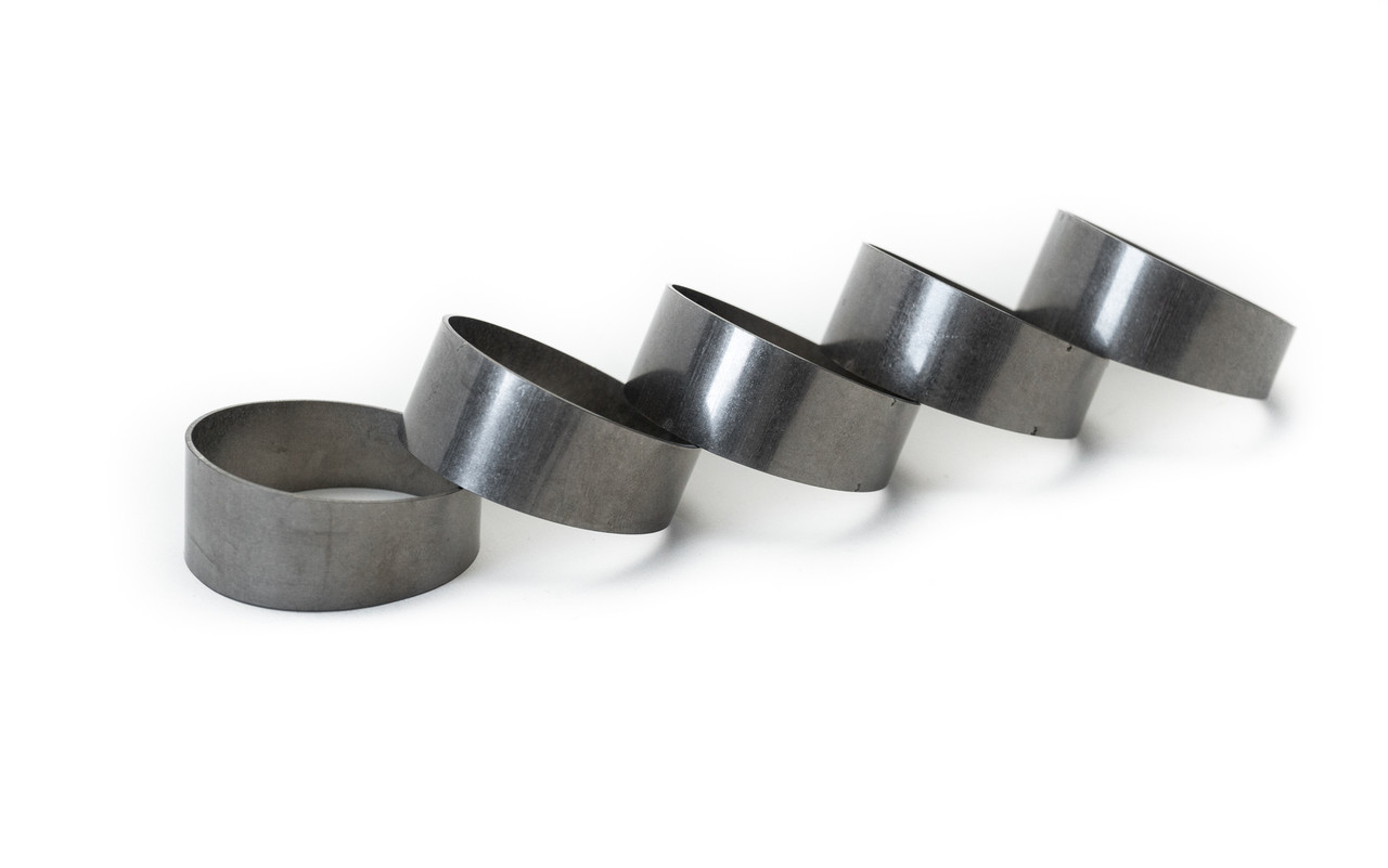 5" Titanium Pie Cuts - Loose Radius - 1 mm/.039" WT - 5 Pieces 45° Total Angle