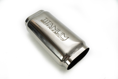 Titanium Oval Race Muffler – 5” Overall Length Titanium Oval Race Muffler – 5” Overall Length