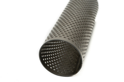 1.75" x .039" Titanium Perforated Tubing 8" OAL