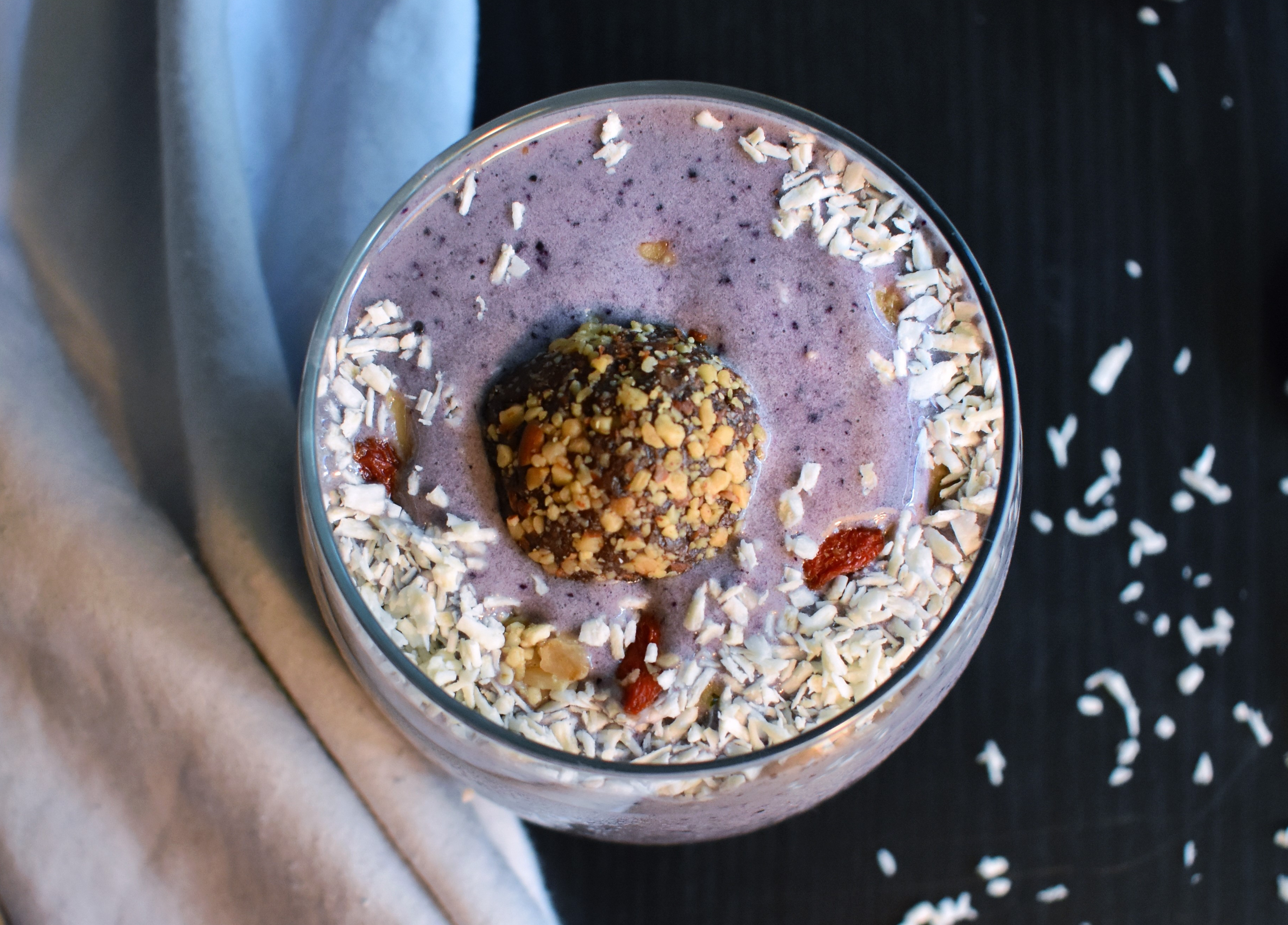 Lavender Blueberry Oat Smoothie