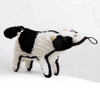 Steel Dog Ruffian Cow plush dog toy with tennis ball and crinkle, suitable for moderate chewers