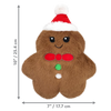 KONG Holiday Snuzzles Mini Gingerbread Brown XS plush dog toy Size