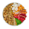 Wilsons Fresh Fish & Beef Dog Food at K9 Active Dunfermline – natural pantry fresh meal with cod, salmon, beef, sweet potato, peas, and quinoa for dogs in Fife. Shown in bowl and ingredients