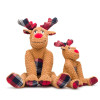 Fabdog Floppy Reindeer Christmas dog toy plush floppy limbs five squeakers