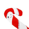Cupid & Comet Candy Cane Christmas dog toy plush with rope core close view