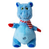 KONG Holiday Knots Belly Hippo Christmas dog toy plush with rope ball core