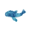 Quapas Whale soft plush dog toy with squeaker and crinkle fins, available in three sizes for small, medium and large dogs