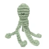 Quapas XXL Giant Octopus 66cm soft plush dog toy with squeaker and crinkle tentacles, in green