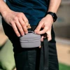 Dexas Pooch Pouch grey silicone clip-on dog treat pouch