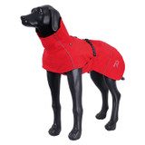 Red Rukka Hayton Eco Raincoat - Vibrant and Sustainable Dog Rain Gear