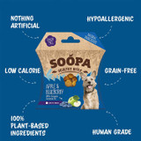 Key features of Soopa Apple & Blueberry Bites - Natural, Hypoallergenic, Low-Calorie
