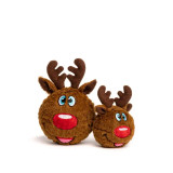 Fabdog Reindeer Faball dog toy plush reindeer with squeaker ball inside