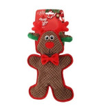 AFP Merry Tough Buddy Reindeer durable Christmas dog toy with squeaker