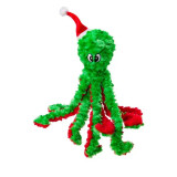House of Paws Christmas Octopus dog toy red and green plush with floppy legs
