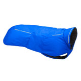 Blue Pool Ruffwear Vert Dog Jacket – waterproof, insulated winter coat for dogs with full coverage and leash portal.