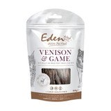 Eden Holistic Venison and Game Dog Treats, shown in packaging