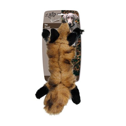 All for Paws Classic Fox plush dog toy with squeaker