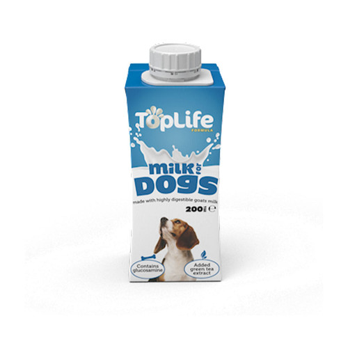 Toplife Goat Milk for dogs, shown in carton