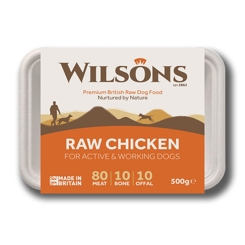 Wilsons RAW Chicken 80 10 10 Frozen Dog Food