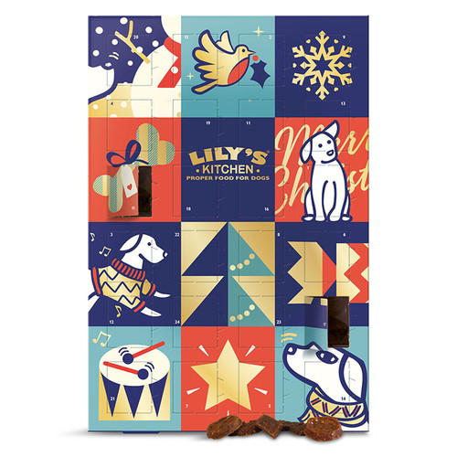 Lily's Kitchen Advent Calendar for Dogs, showing the front of the packaging