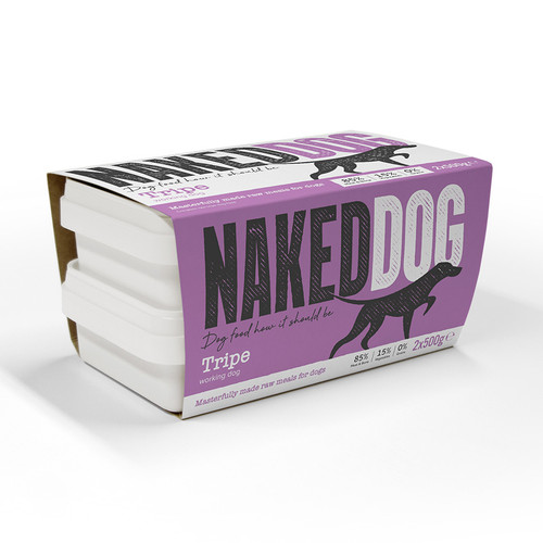 Naked Dog Original Tripe RAW Dog Food 2x500g Pack