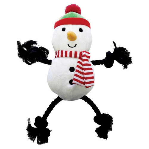 Happy Pet Ropee Body Snowman Christmas Dog Toy