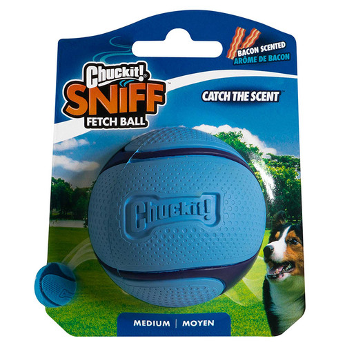 Chuckit! Sniff Fetch Ball with Bacon Scent, Durable High-Bounce Dog Toy at K9 Active