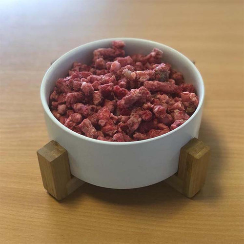 Totally Natural Beef & Offal raw dog food shown in a bowl at K9 Active Natural Dog Store, Dunfermline