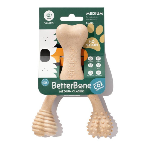BetterBone Small Medium Strength dog chew – natural dog-safe chew for small moderate chewers in Classic and Beef flavours