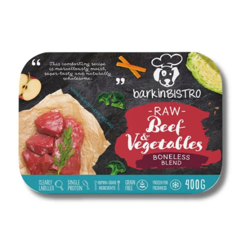 barkinBISTRO RAW Beef & Vegetables Dog Food 400g – Local Fife