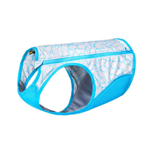 Ruffwear Swamp Cooler Zip Dog Cooling Vest – lightweight, form-fitting cooling vest for active dogs. Colour Biolumin Blue