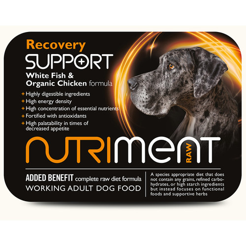 Nutriment Recovery Support RAW Dog Food at K9active. RAW Dog food supplier in Edinburgh, Fife, Glenrothes, Dunfermline, Kirkclady