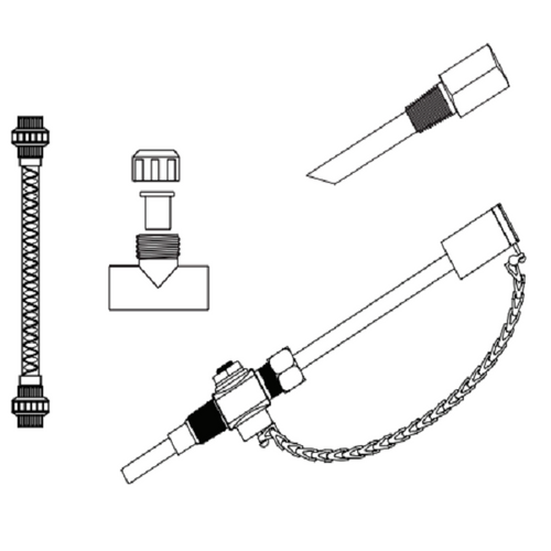 Advantage Controls 1" slip CPVC injection tee with 1/2" FNPT port