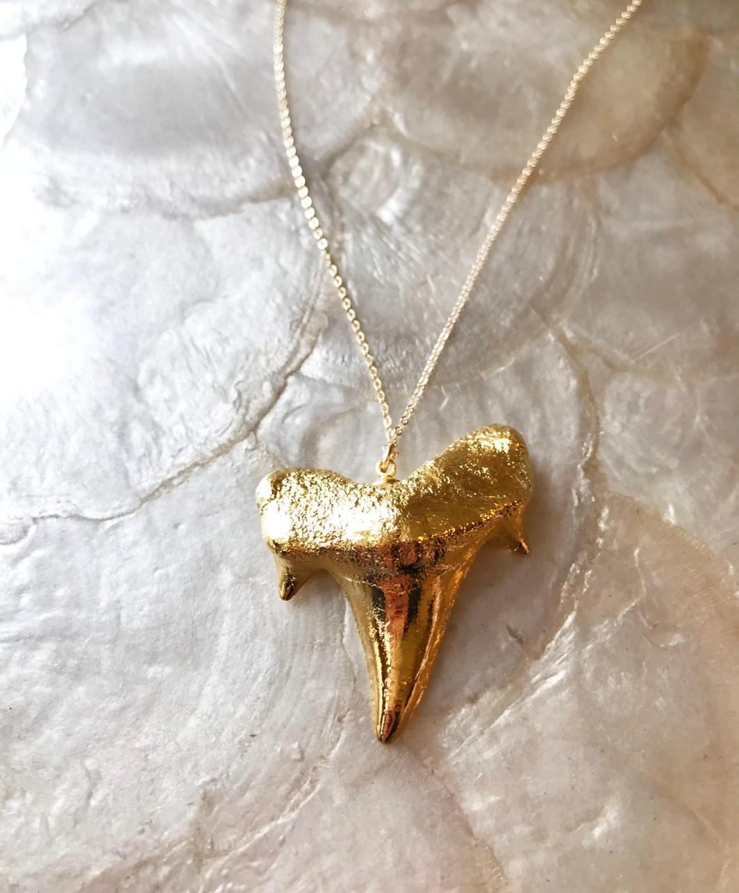 Shark Tooth Pendant Necklace for Men. Handmade in Sterling Silver. – EIJI